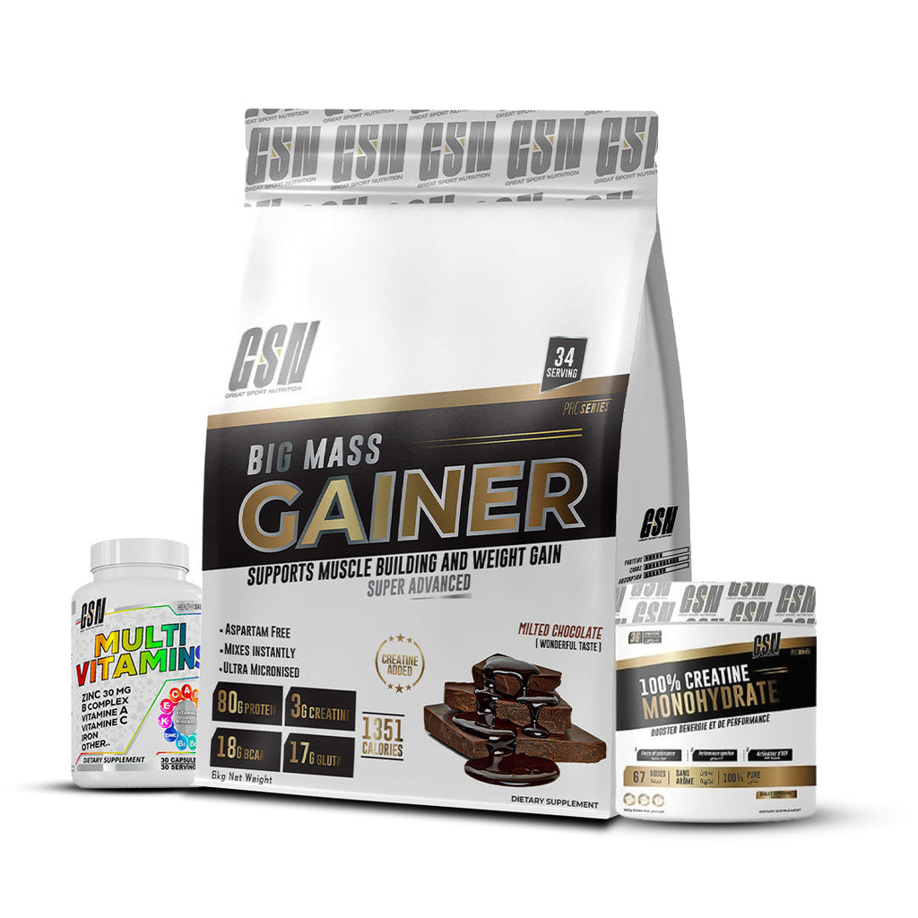 Big mass gainer 6kg gsn + Creatine gsn 200g + Multivitamin gsn 30 caps