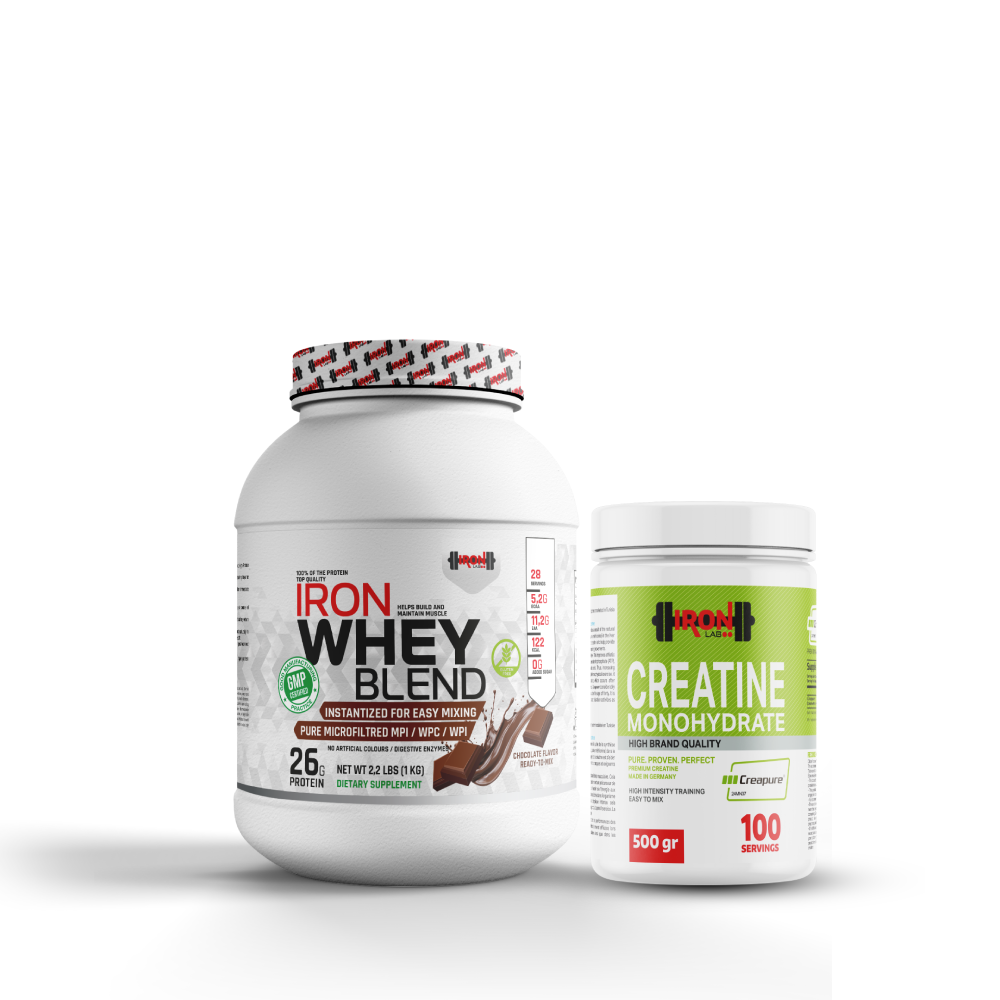 Pack Whey Blend 1 kg + Créatine Monohydrate 500 g | Iron Lab