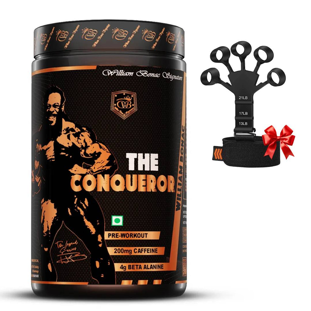 Pré-workout The Conqueror 360g - WBS + Finger trainer