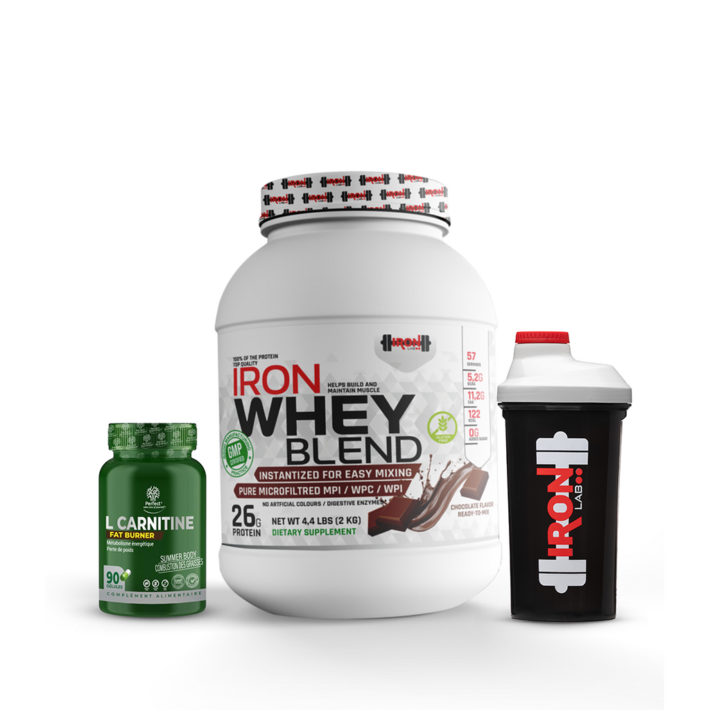 Pack Whey Blend 2kg | Iron Lab + L-Carnitine | Perfect + Shaker